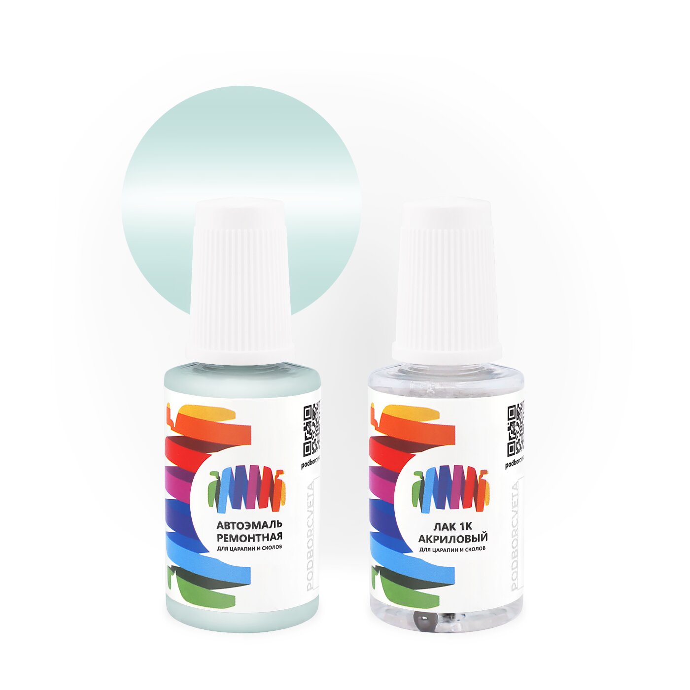 Подкраска для Ford (Форд) «Pastel Teal», код цвета L (зеленый), базовая автоэмаль с кисточкой от сколов и царапин, штрих-корректор 20 мл.