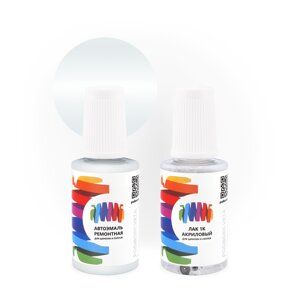 Подкраска для Toyota (Тойота) «Purpleish White», код цвета 059 (белый), базовая автоэмаль с кисточкой от сколов и царапин, штрих-корректор 20 мл.