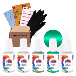 Ремкомплект для Mercedes Benz (Мерседес Бенц) «Verde 6155», код цвета DB60001 (зеленый), базовая автоэмаль, набор для ремонта сколов и царапин