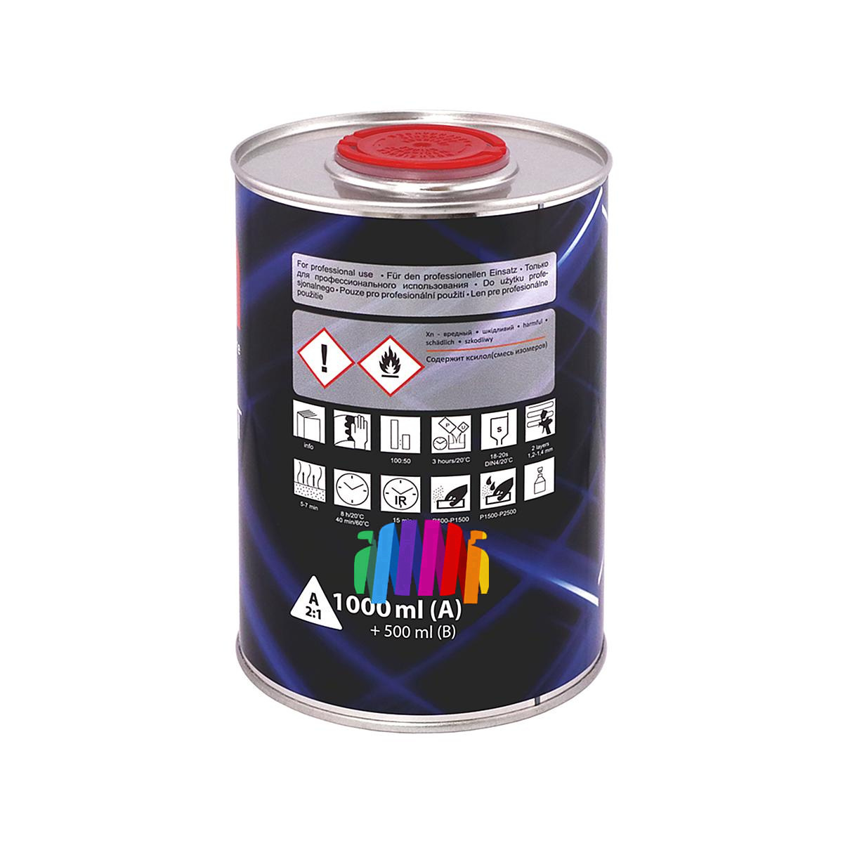 Лак акриловый прозрачный ILPA HS 2+1 Clear Coat 1 л. с отвердителем 0,5 л. 4