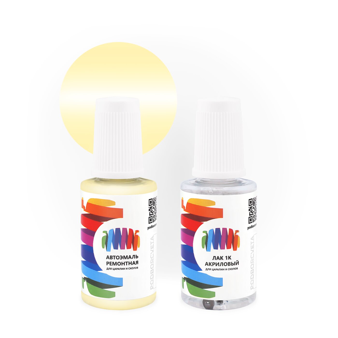 Подкраска для Opel (Опель) «Tunisgelb», код цвета 478, 52, 52L (коричнево-желтый), базовая автоэмаль с кисточкой от сколов и царапин, штрих-корректор 20 мл.