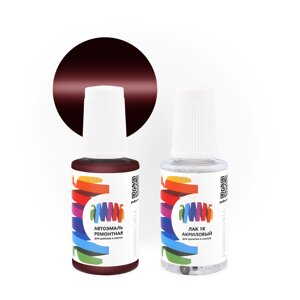 Подкраска для Toyota (Тойота) «Dk. Red», код цвета 5396 (красный), базовая автоэмаль с кисточкой от сколов и царапин, штрих-корректор 20 мл.