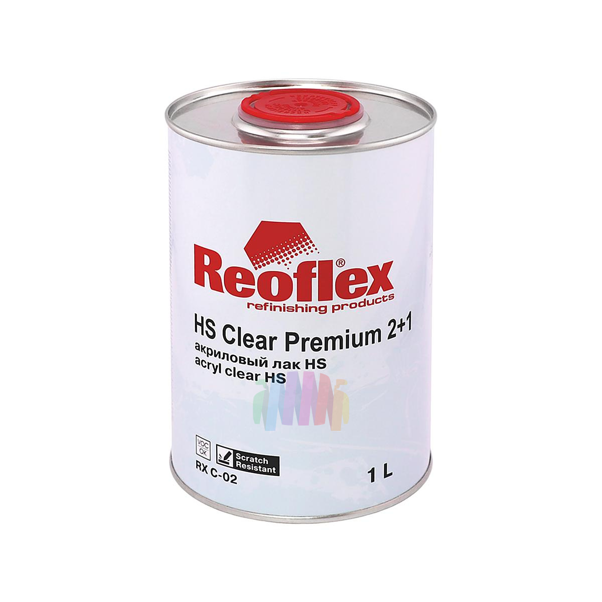Лак акриловый автомобильный Reoflex RX C-02 HS 2+1 Clear Premium 1 л. с отвердителем 0,5 л. 3