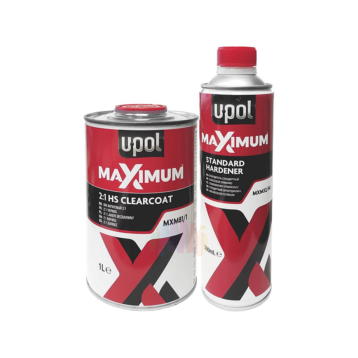 U-POL MXM81/1 Maximum 2+1 HS Clearcoat Лак автомобильный акриловый 1 л. с отвердителем 0,5 л.
