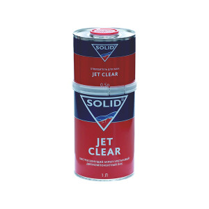 SOLID Jet Clear 2+1 Быстросохнущий акрил-уретановый лак 1 л. с отвердителем 0,5 л.