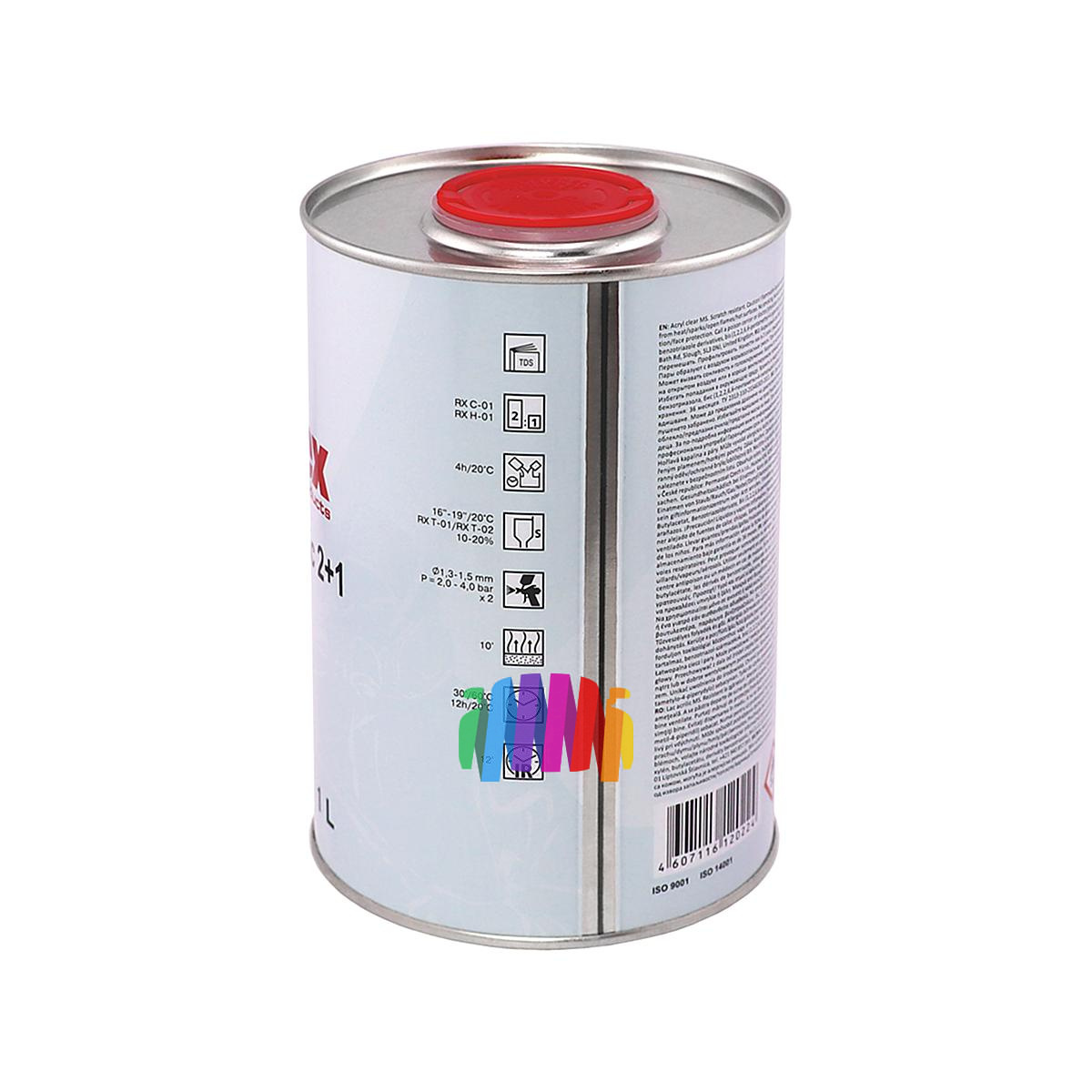 Лак акриловый Reoflex MS 2+1 Clear Classic 1 л. с отвердителем 0,5 л. 4