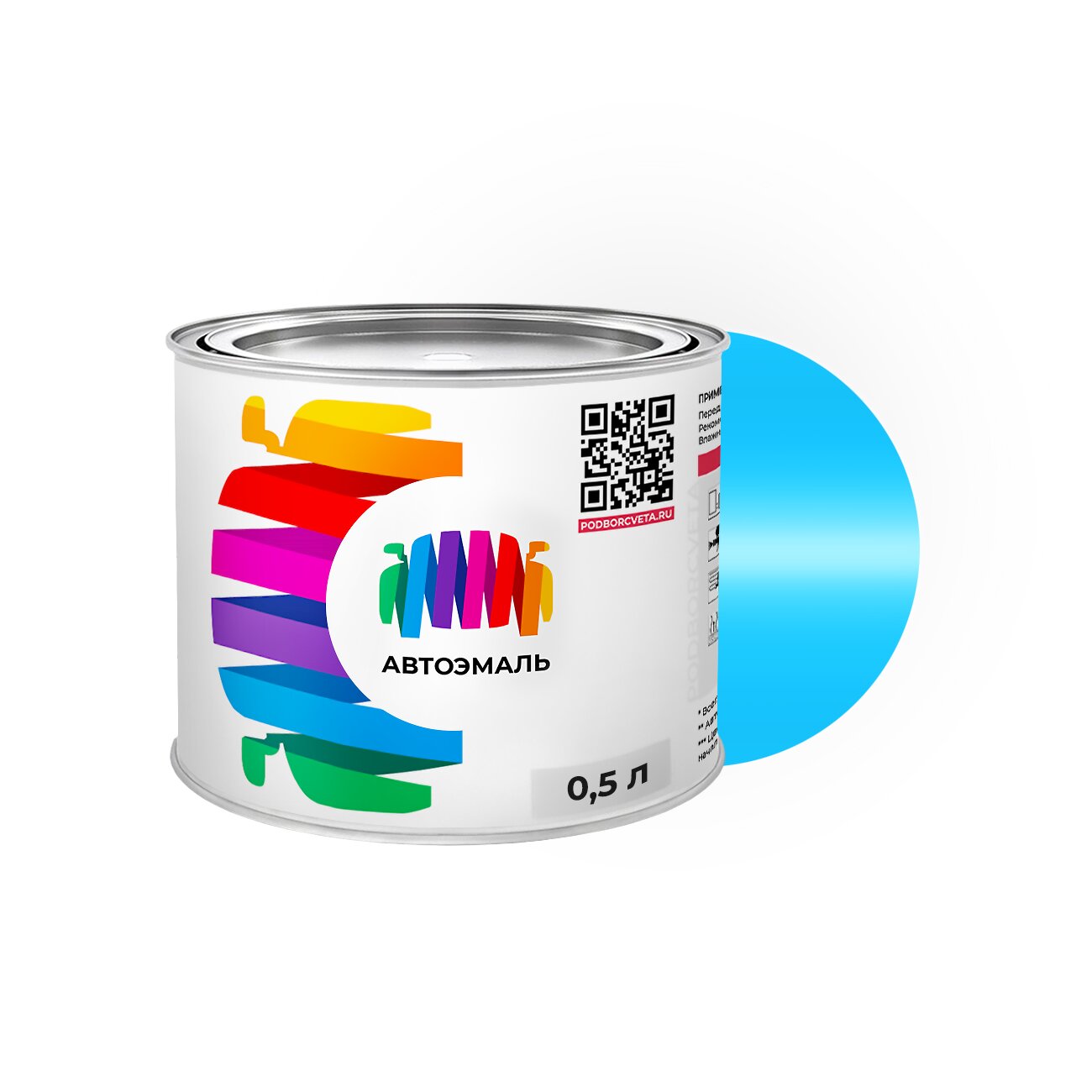 Автоэмаль Chevrolet (Шевроле) «Blue-misc.», код цвета WT1 (синий), базовая краска 0,5 л.