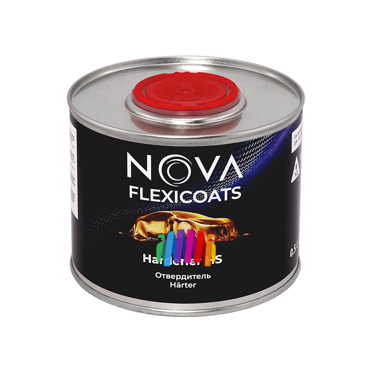 Прозрачный глянцевый акриловый автомобильный лак NOVA Flexicoats 2+1 HS 1 л. с отвердителем 0,5 л. 5