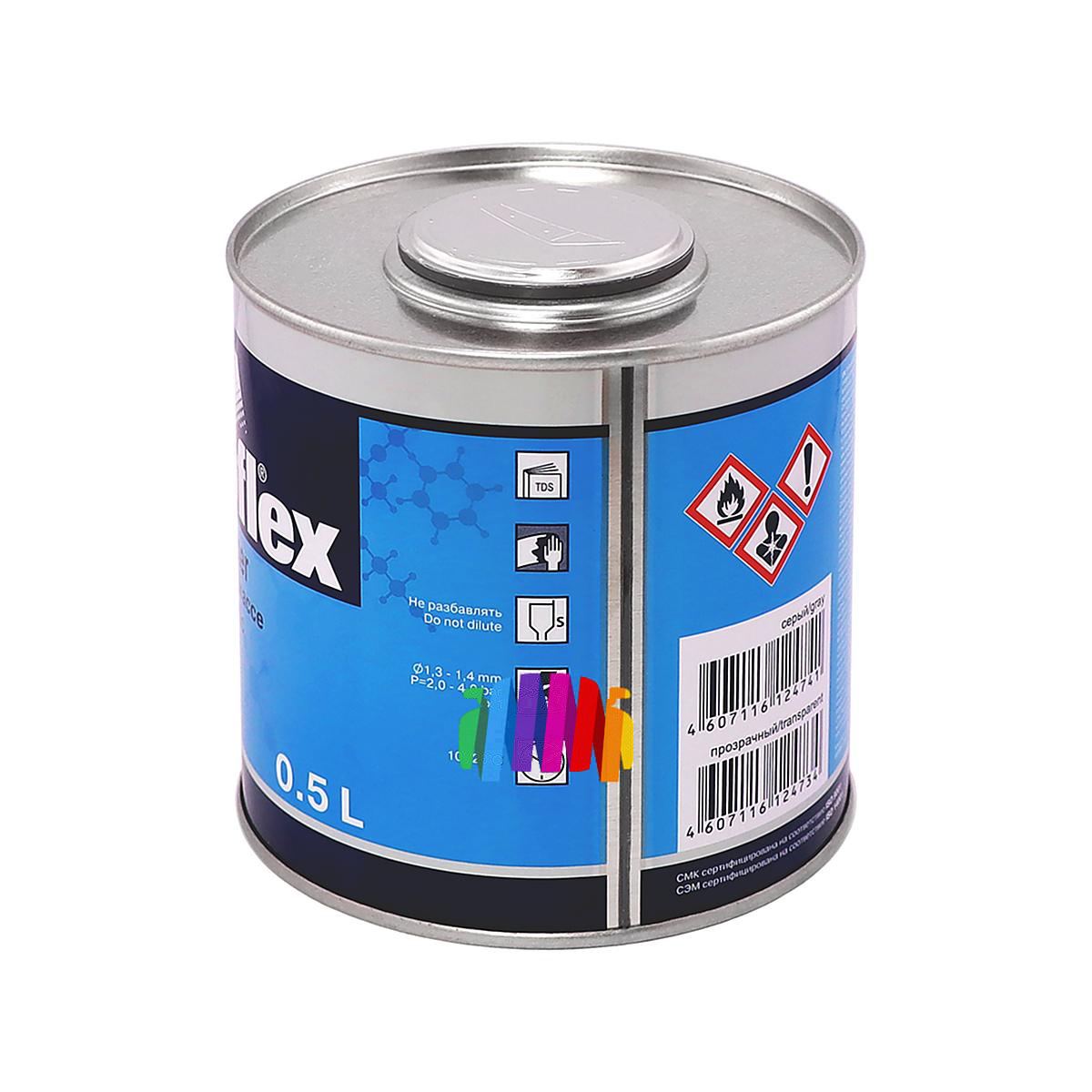 Грунт по пластмассе 1К Reoflex RX P-05 Plastic Primer серый 0,5 л. 2