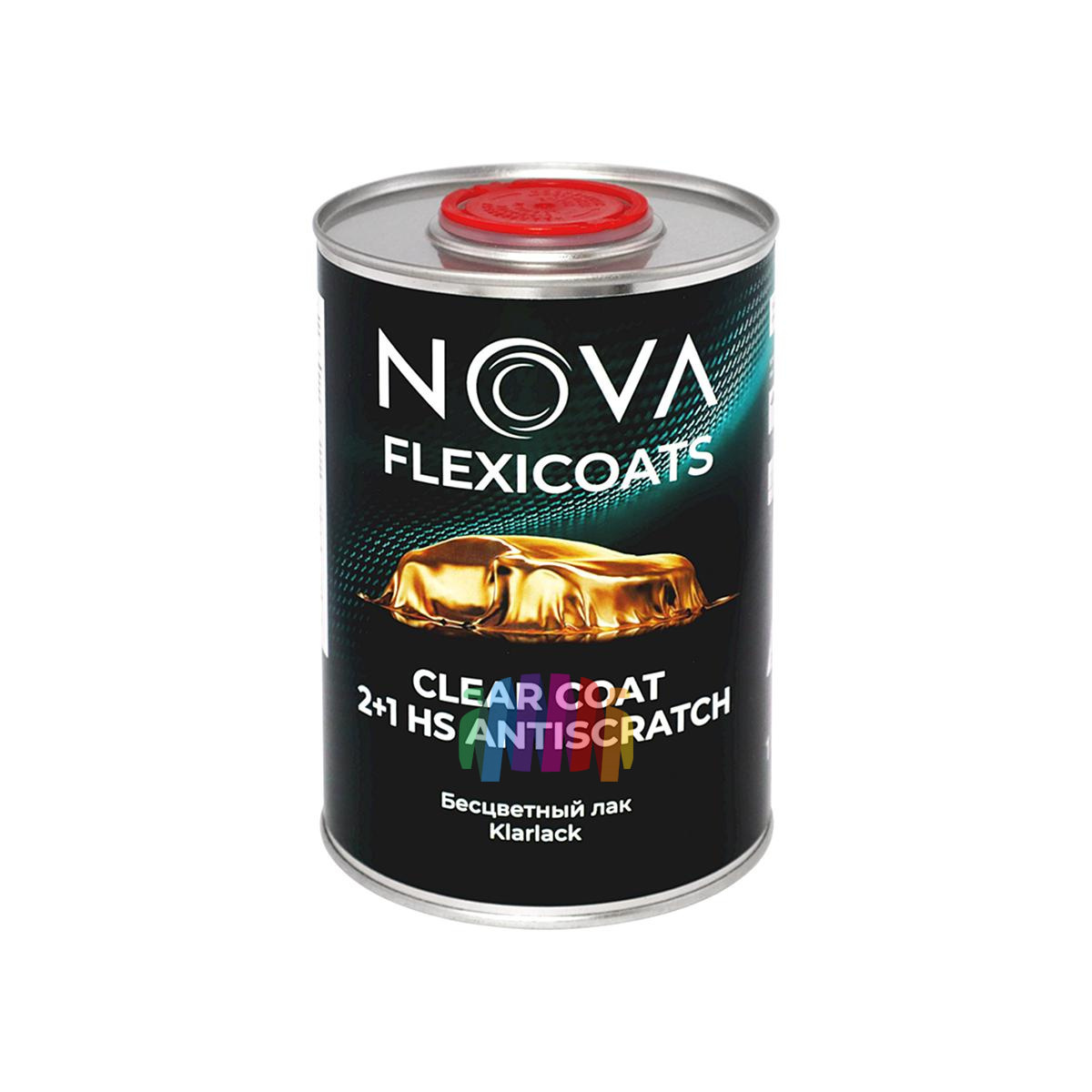 Устойчивый к царапинам автомобильный акриловый лак NOVA Flexicoats 2+1 HS Antiscratch 1 + 0,5 л. 3