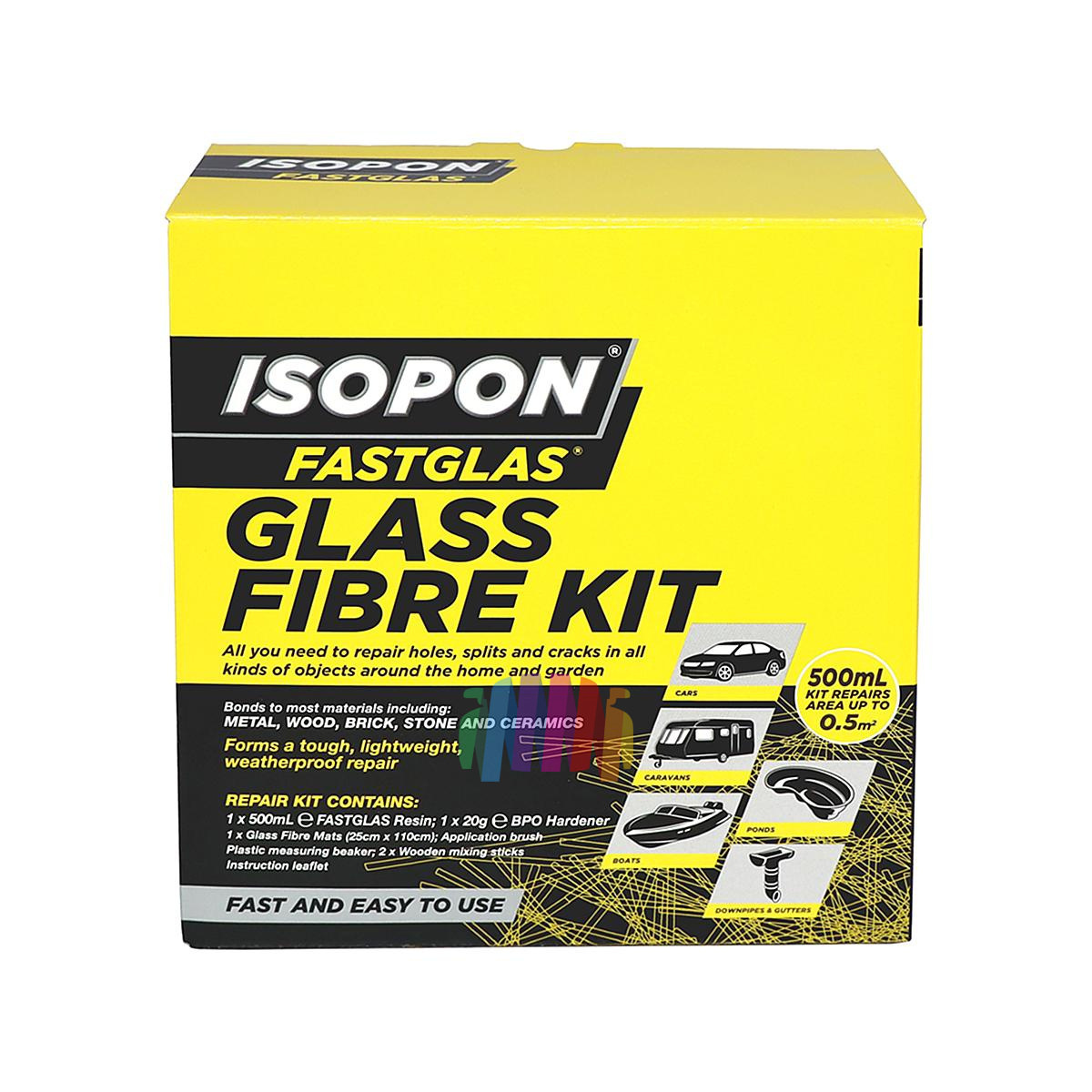 U-POL Комплект для ремонта стеклопластика ISOPON FASTGLASS большой 0,5 м2. 1