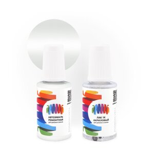 Подкраска для Mazda (Мазда) «Crystal White», код цвета 34K (белый), базовая автоэмаль 3 сл. с кисточкой от сколов и царапин, штрих-корректор 20 мл.