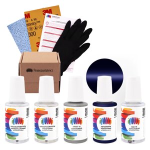 Ремкомплект для Mazda (Мазда) «Bright Sapphire», код цвета M6745D (синий), базовая автоэмаль, набор для ремонта сколов и царапин