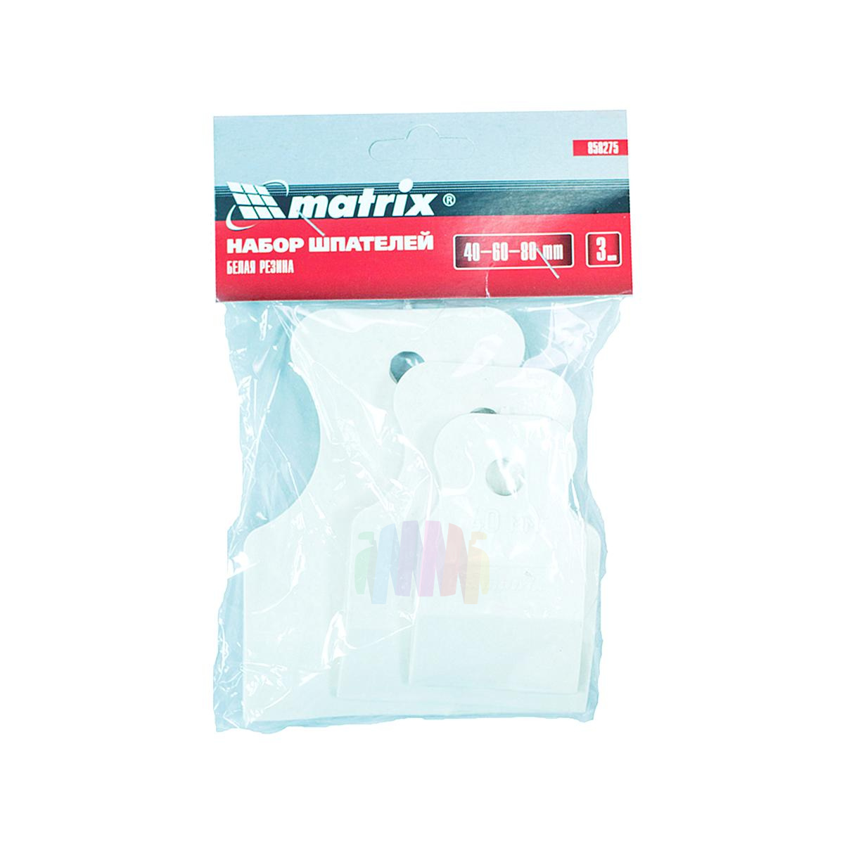 MATRIX 858275 Набор резиновых шпателей 40, 60, 80 мм. (белый)