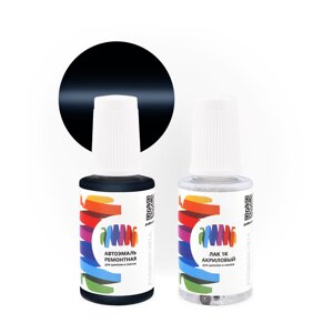 Подкраска для Suzuki (Сузуки) «Orion Black Blue», код цвета 35L (черно-синий), базовая автоэмаль с кисточкой от сколов и царапин, штрих-корректор 20 мл.