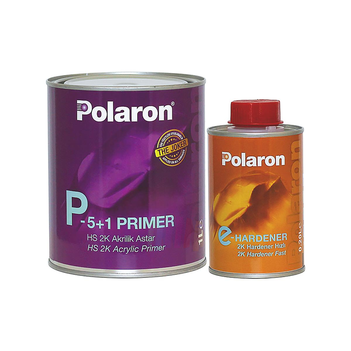 POLARON P5+1 HS 2K Joker Acrylic Primer Автомобильный универсальный быстросохнущий грунт 1 л. с отвердителем 0,2 л.