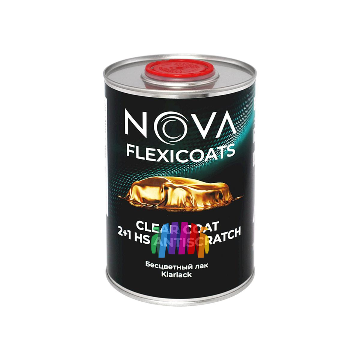 Устойчивый к царапинам автомобильный акриловый лак NOVA Flexicoats 2+1 HS Antiscratch 1 + 0,5 л. 3