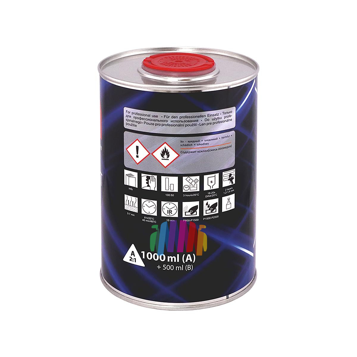 Лак акриловый прозрачный ILPA HS 2+1 Clear Coat 1 л. с отвердителем 0,5 л. 4