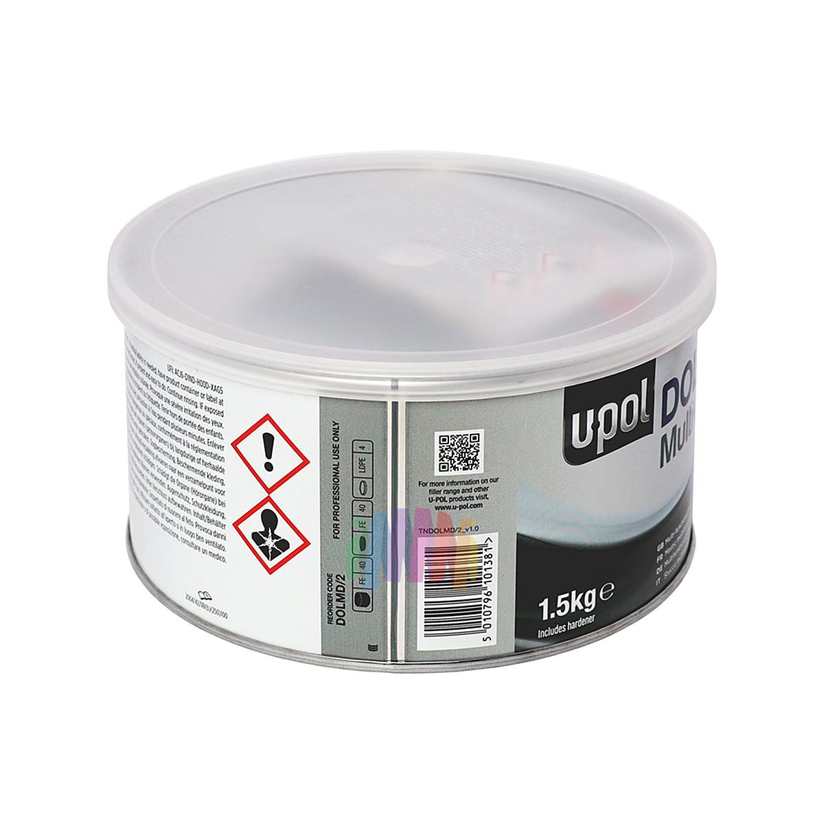 Шпатлевка высокоплотная армированная автомобильная U-POL Dolphin Multi Deep 1,5 кг. 2
