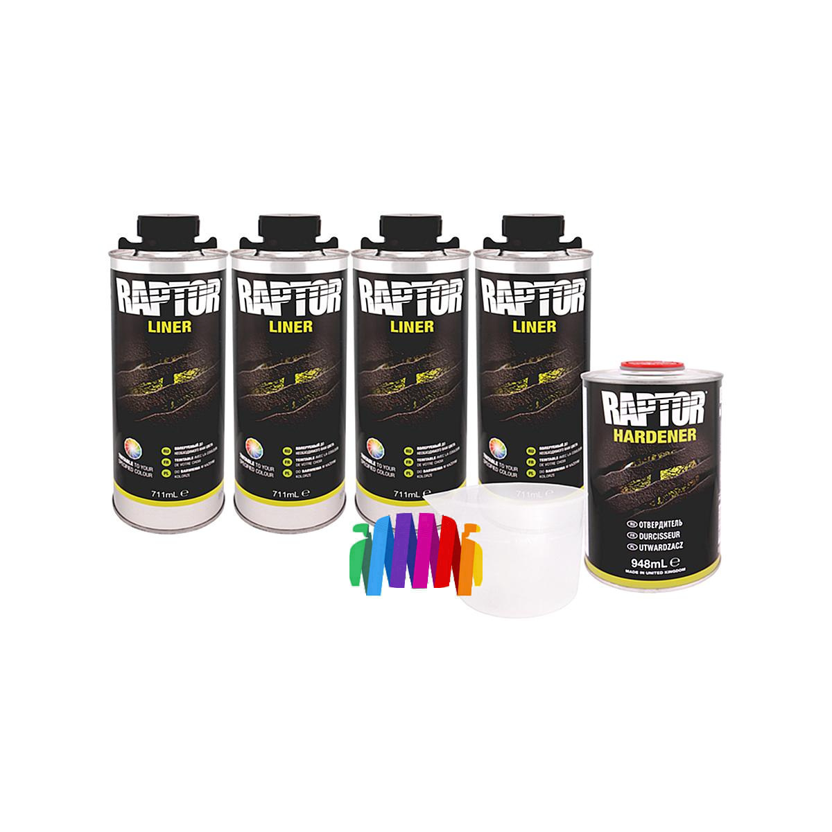 Защитное покрытие раптор U-POL RLT/S4 Raptor Tintable колеруемое (бесцветное) 3