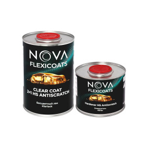 NOVA Flexicoats 2+1 HS Antiscratch Устойчивый к царапинам автомобильный акриловый лак 1 л. с отвердителем 0,5 л.