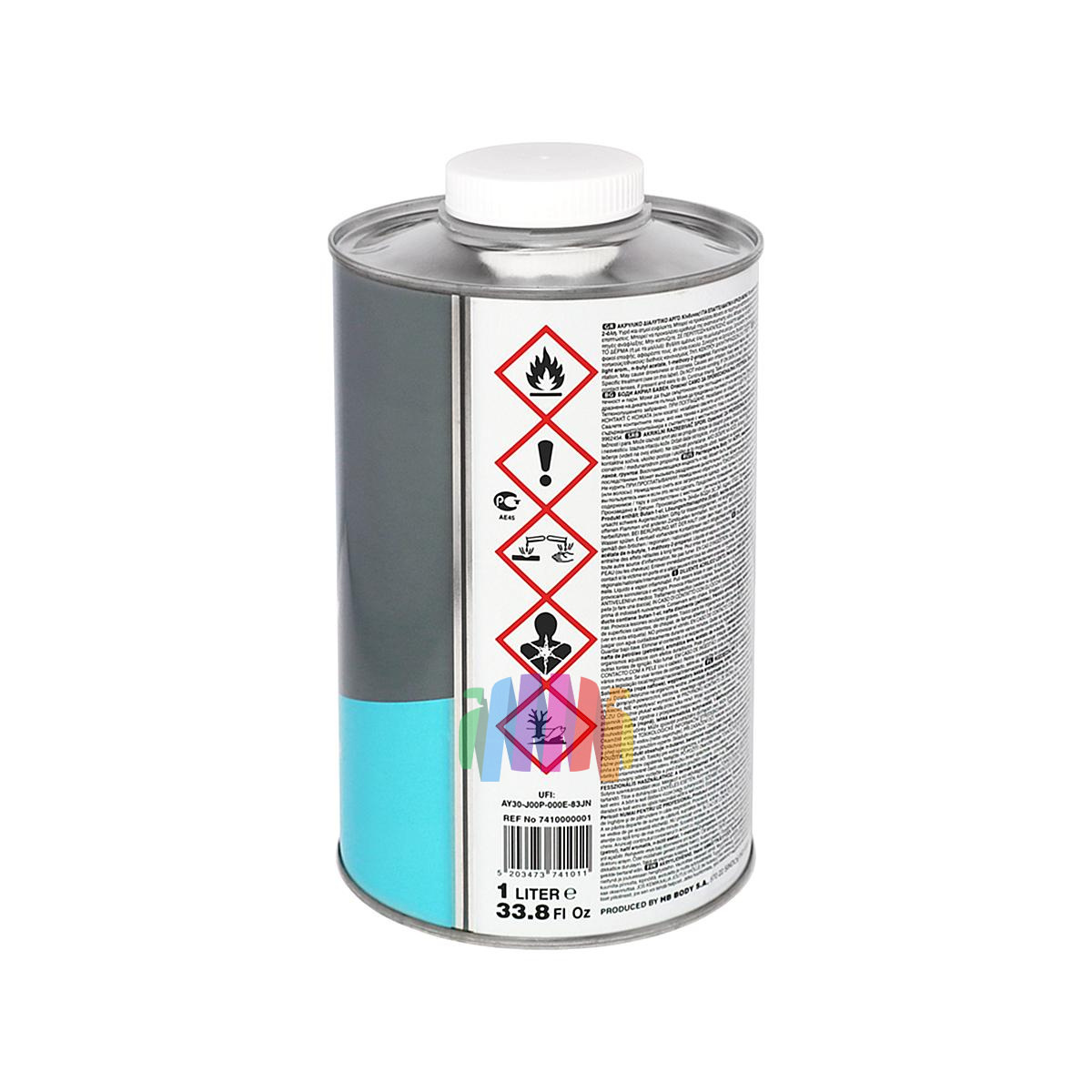 Разбавитель акриловый медленный HB Body 741 Acryl Slow Thinner 1 л. 2