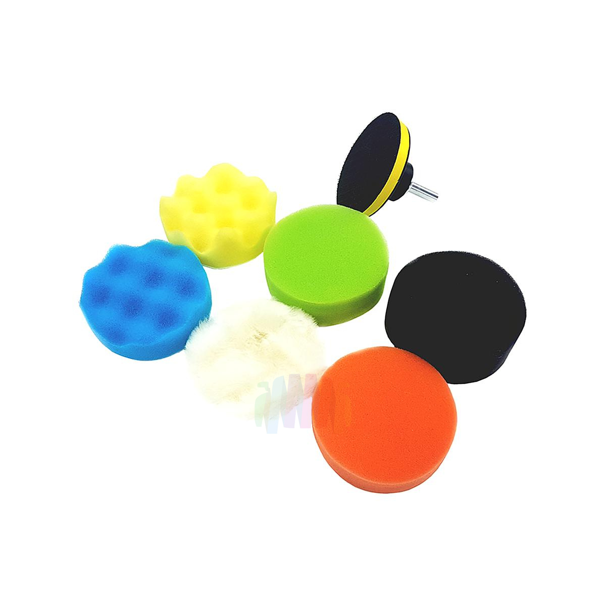 Набор полировальных кругов для дрели 80 мм. из 6 штук с подошвой