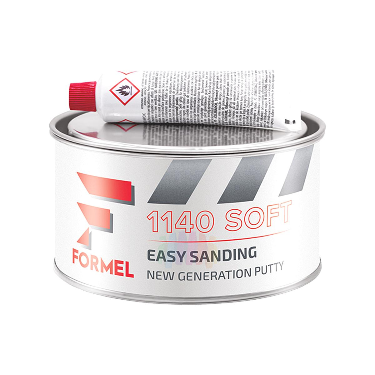 FORMEL 1140 Soft (FM-1141) Шпатлевка автомобильная наполняющая мультизернистая 900 г.