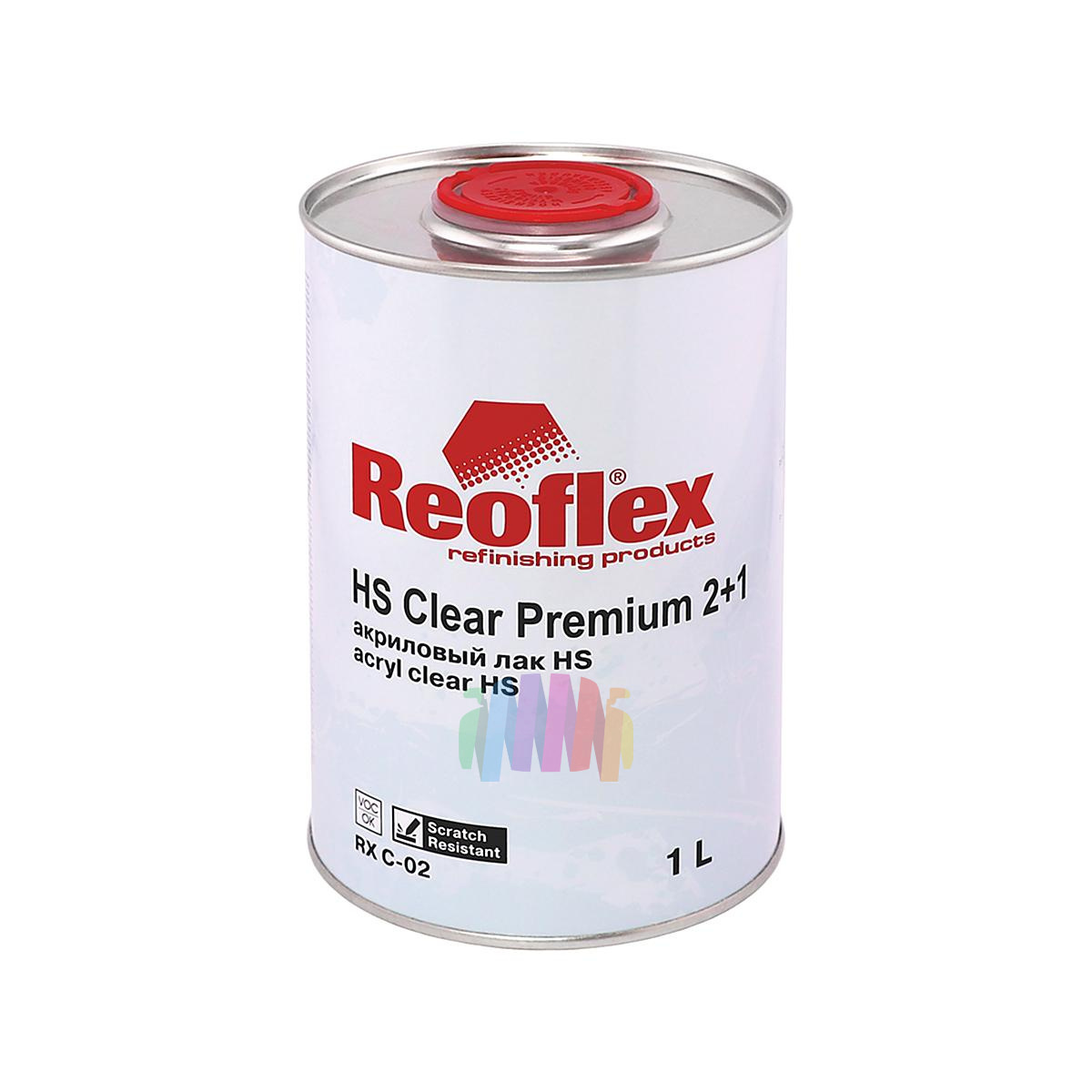 Лак акриловый автомобильный Reoflex RX C-02 HS 2+1 Clear Premium 1 л. с отвердителем 0,5 л. 3
