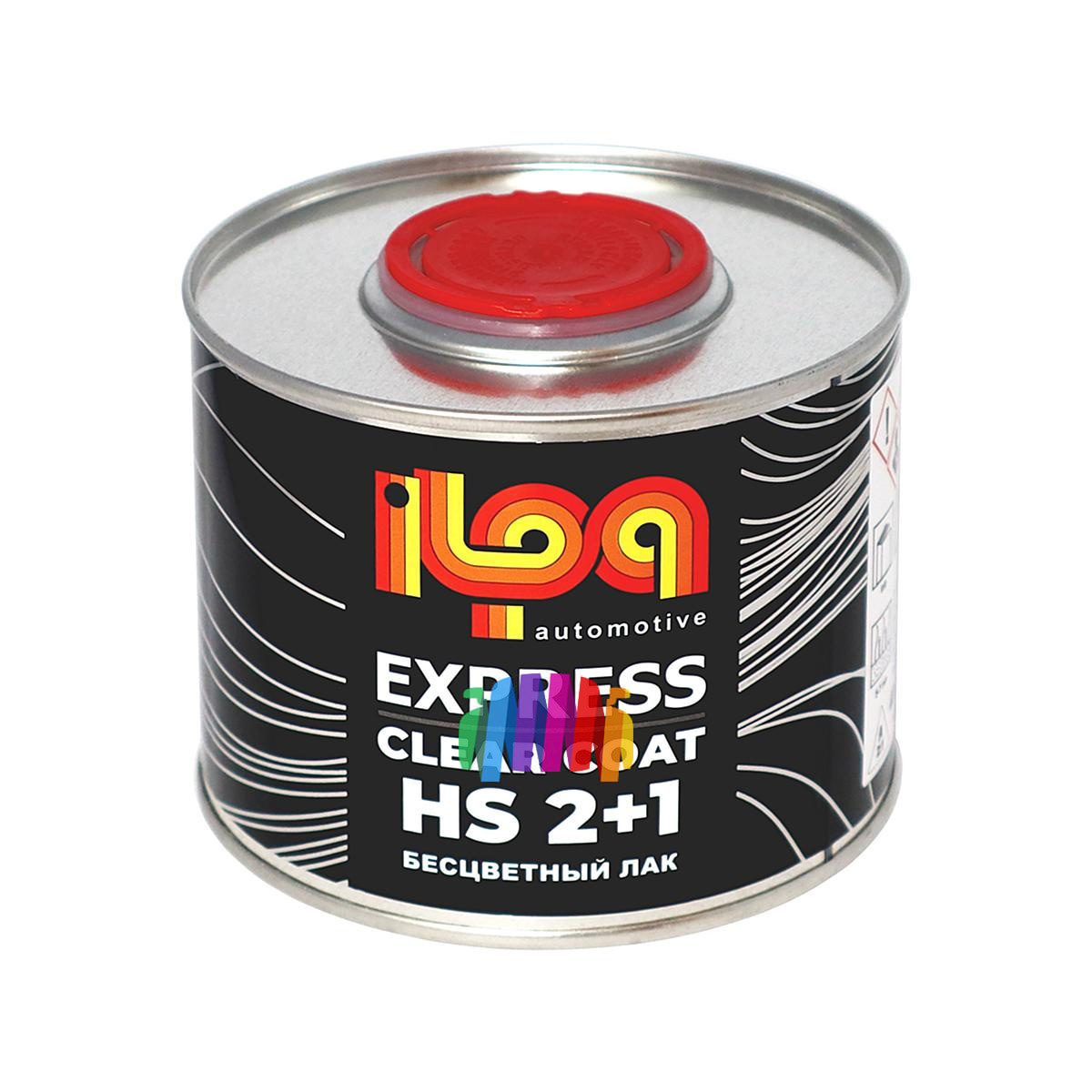 Лак акриловый ILPA Express HS 0,4 л. с отвердителем 0,2 л. 2