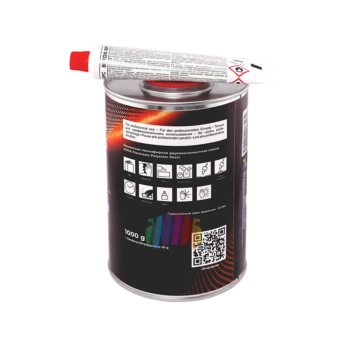 Ремонтная полиэфирная смола NOVA Refinish Polyester Resin 1 кг. с отвердителем 50 г. 2