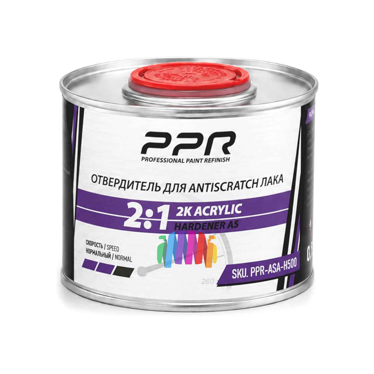 Глянцевый акриловый лак против царапин PPR 2K ANTISCRATCH 1 л. с отвердителем 0,5 л. 5