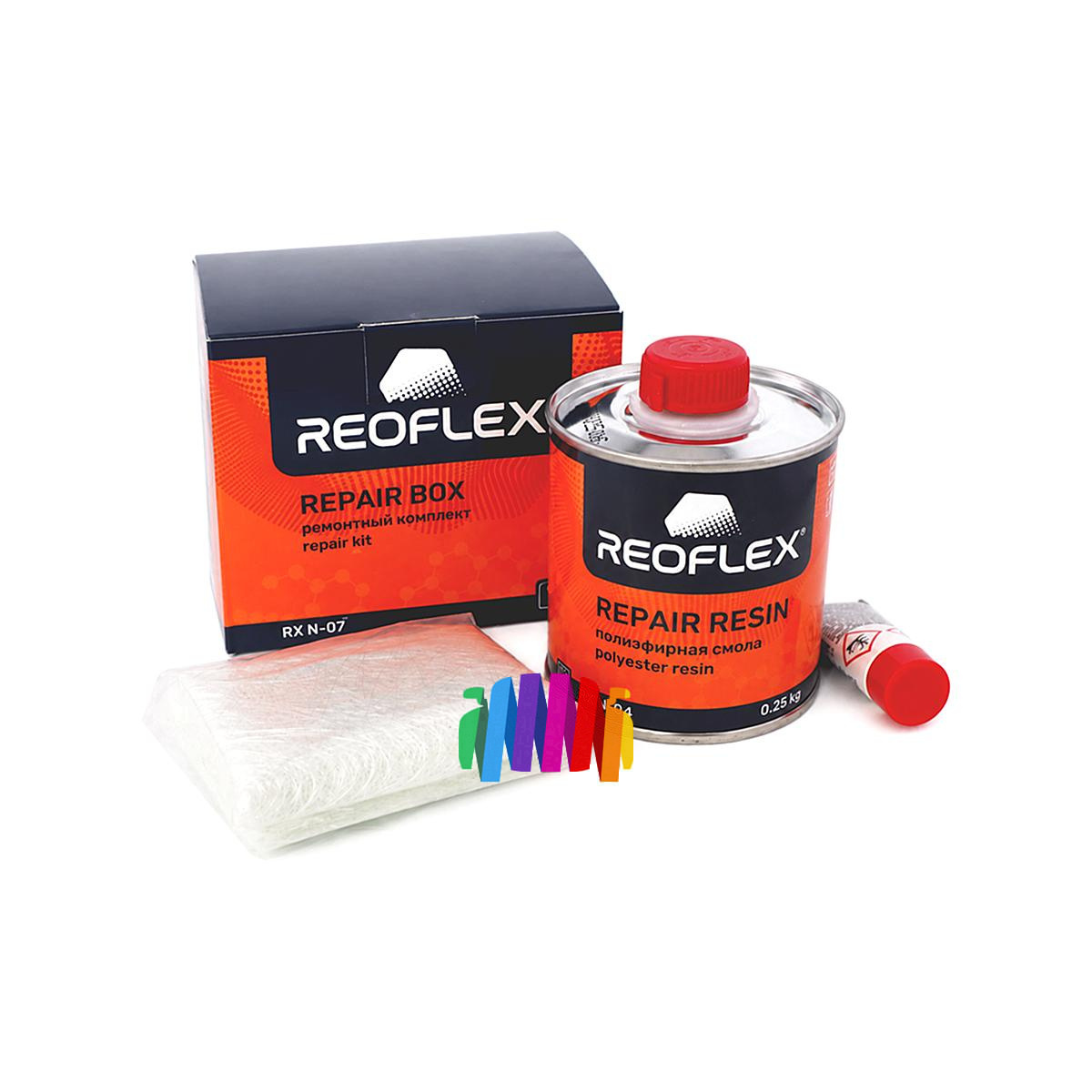 Ремонтный полиэфирный комплект Reoflex RX N-07 Repair Box 0,25 кг. 3