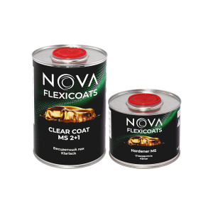 NOVA Flexicoats 2+1 MS Глянцевый бесцветный акриловый автомобильный лак 1 л. с отвердителем 0,5 л.