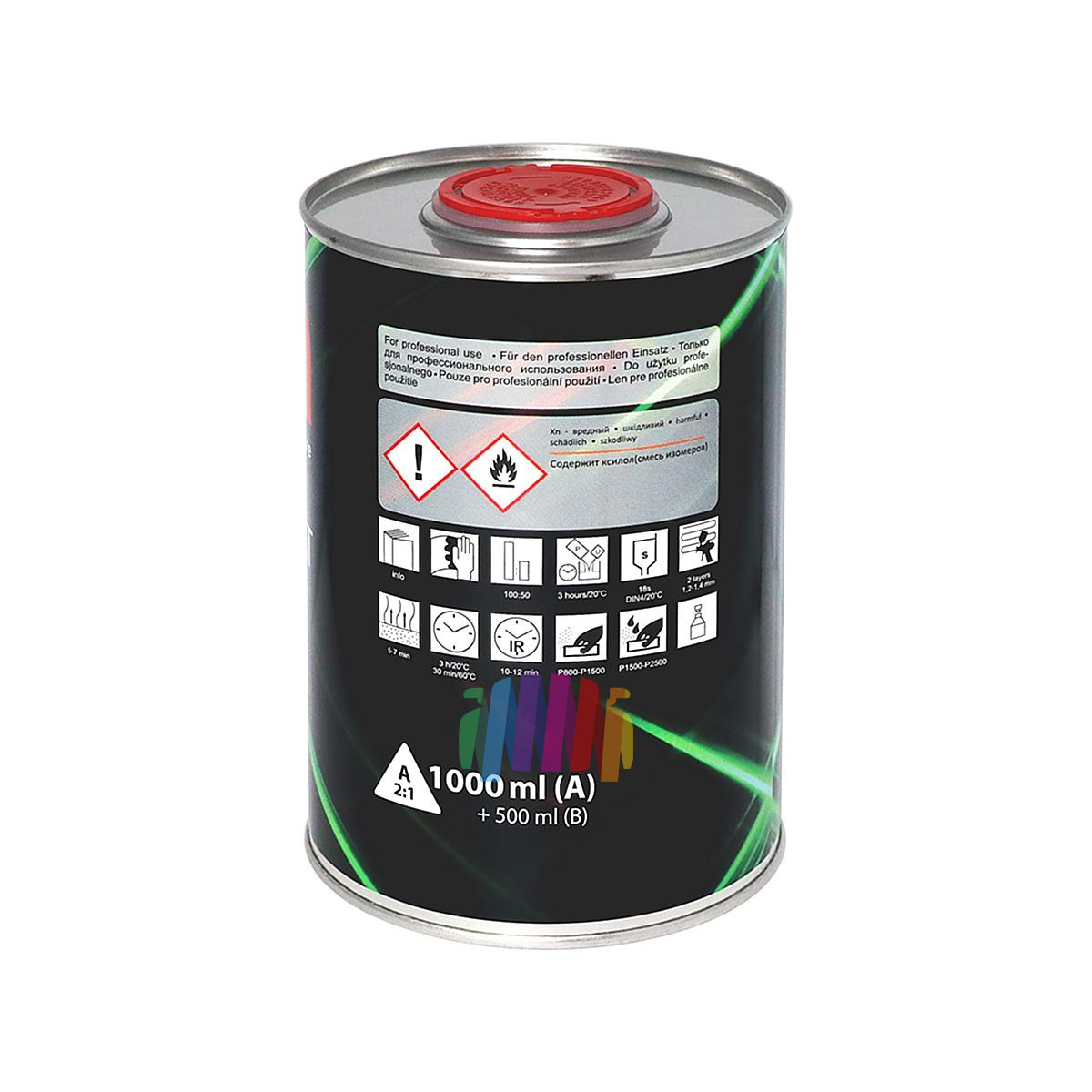 Лак акриловый ILPA MS 2+1 Clear Coat бесцветный 1 л. с отвердителем 0,5 л. 4