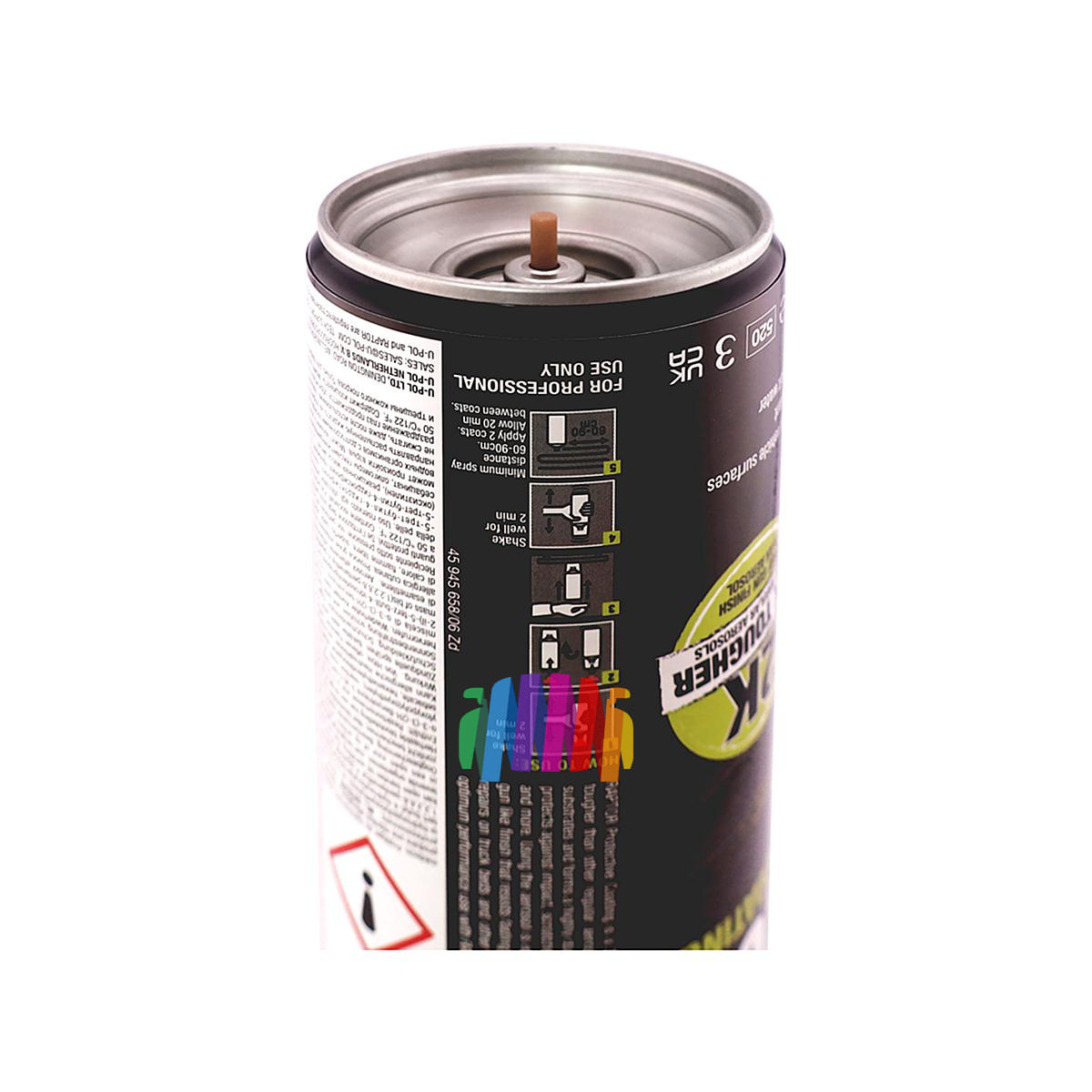Защитное покрытие U-POL RLB/AL Raptor Black Protective Coating 2K черное аэрозоль 400 мл.