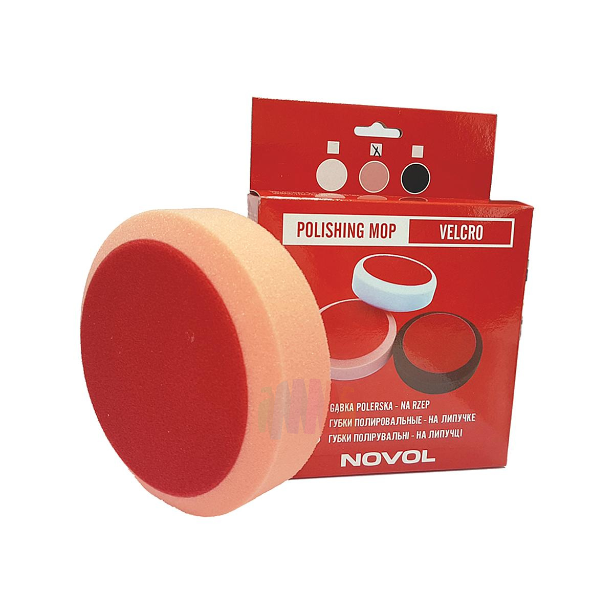 NOVOL Polishing Mop Круг полировальный средний тип B на липучке (розовый)