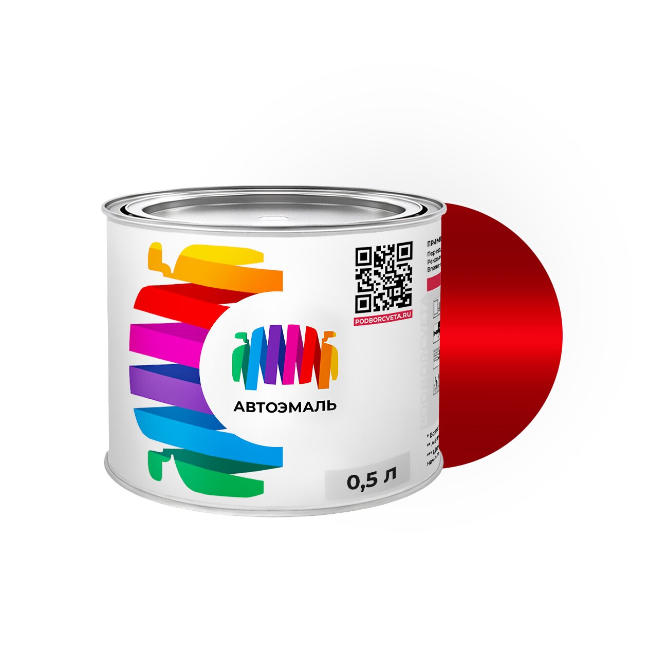 Автоэмаль Mitsubishi (Мицубиси) «Real Red», код цвета CUP10018, P18 (красный), базовая краска 0,5 л.