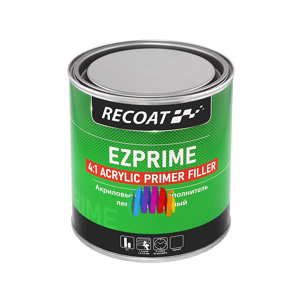 Акриловый автомобильный грунт-наполнитель RECOAT EZPRIME RC-EZ08B 4:1 Primer Filler черный 3