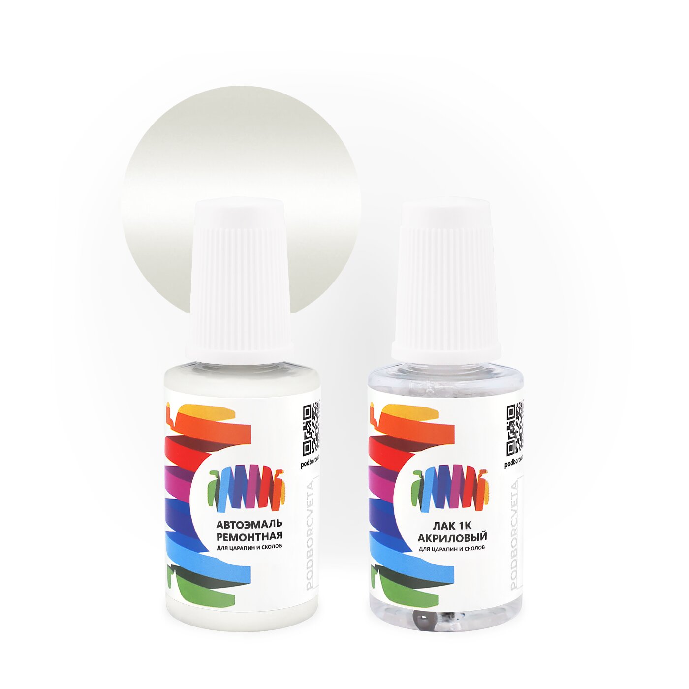 Подкраска для Toyota (Тойота) «Lime White Pearl CS», код цвета 082 (белый), базовая автоэмаль 3 сл. с кисточкой от сколов и царапин, штрих-корректор 20 мл.