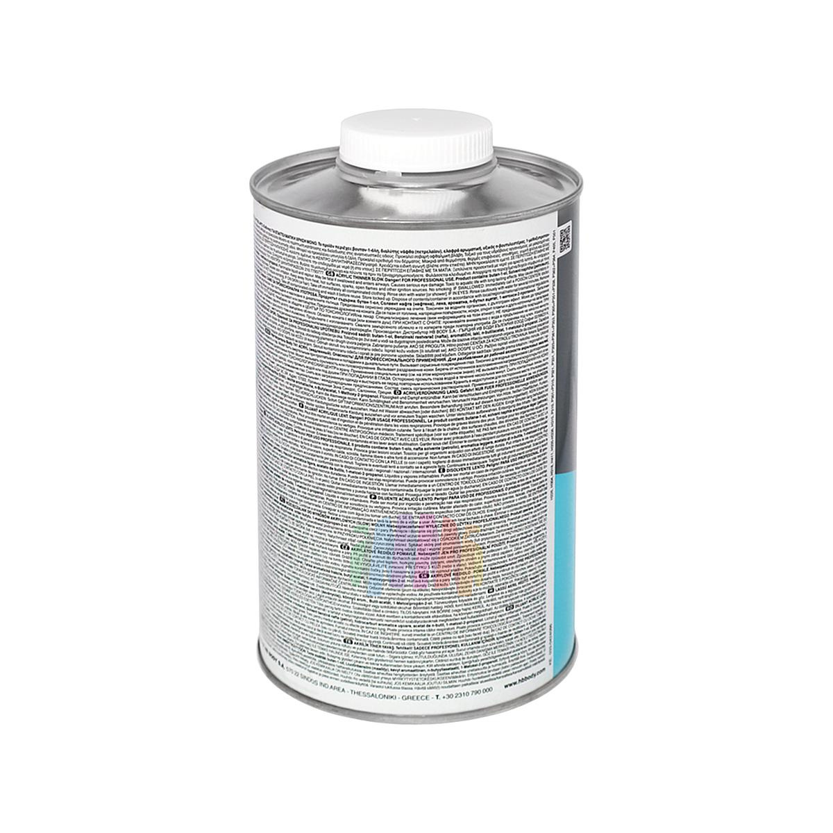 Разбавитель акриловый медленный HB Body 741 Acryl Slow Thinner 1 л. 3