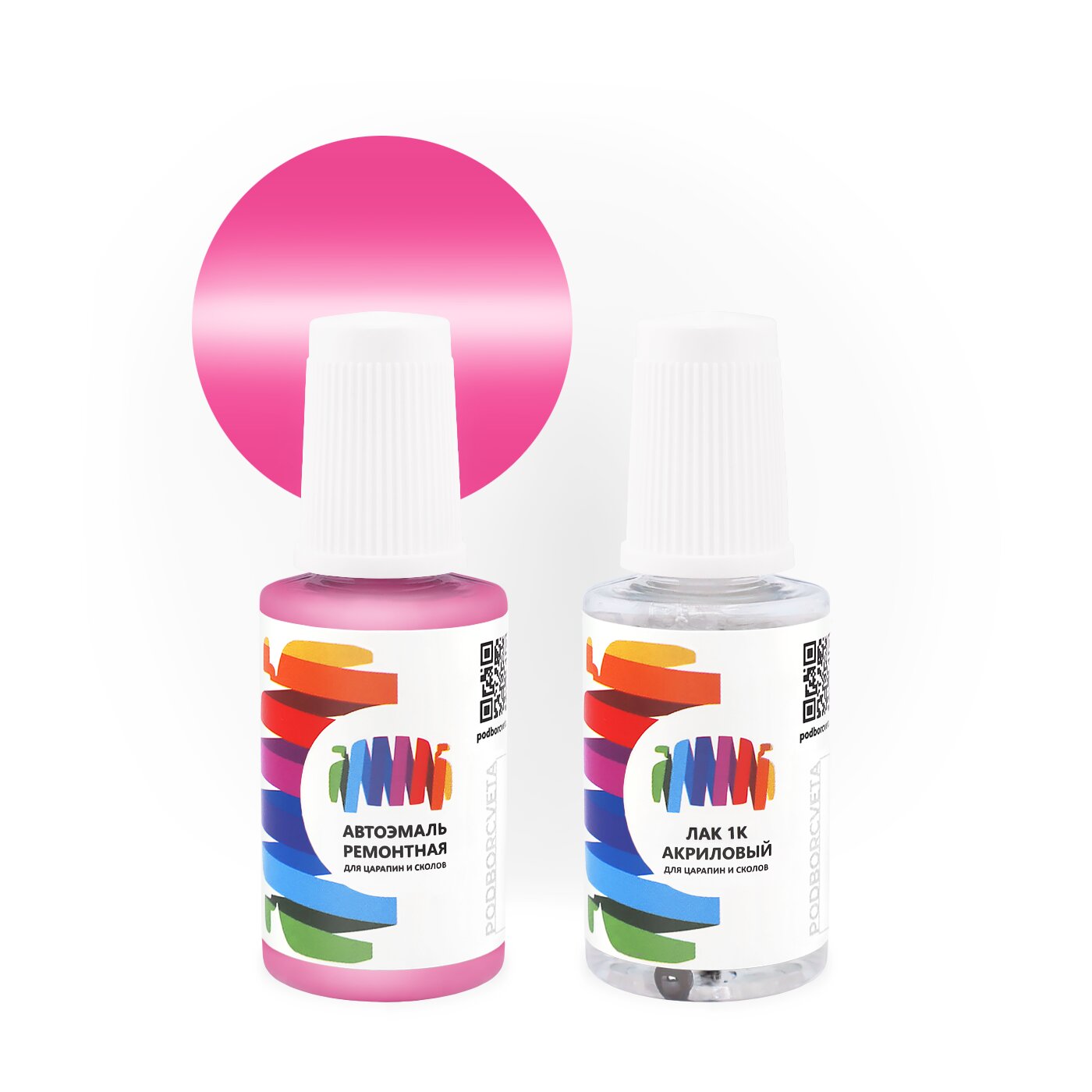 Подкраска для Fiat (Фиат) «Rosa», код цвета 591, 591/A (фиолетовый), базовая автоэмаль с кисточкой от сколов и царапин, штрих-корректор 20 мл.