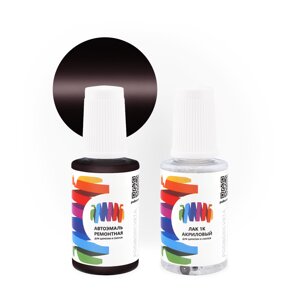 Подкраска для Hyundai (Хендэ) «Purple Rain», код цвета RM (фиолетово-красный), базовая автоэмаль с кисточкой от сколов и царапин, штрих-корректор 20 мл.