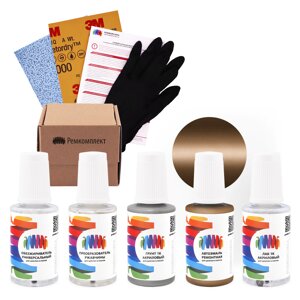 Ремкомплект для Jeep (Джип) «Blazing Saddle», код цвета JUS, PUS, QUS, US (коричневый), базовая автоэмаль, набор для ремонта сколов и царапин