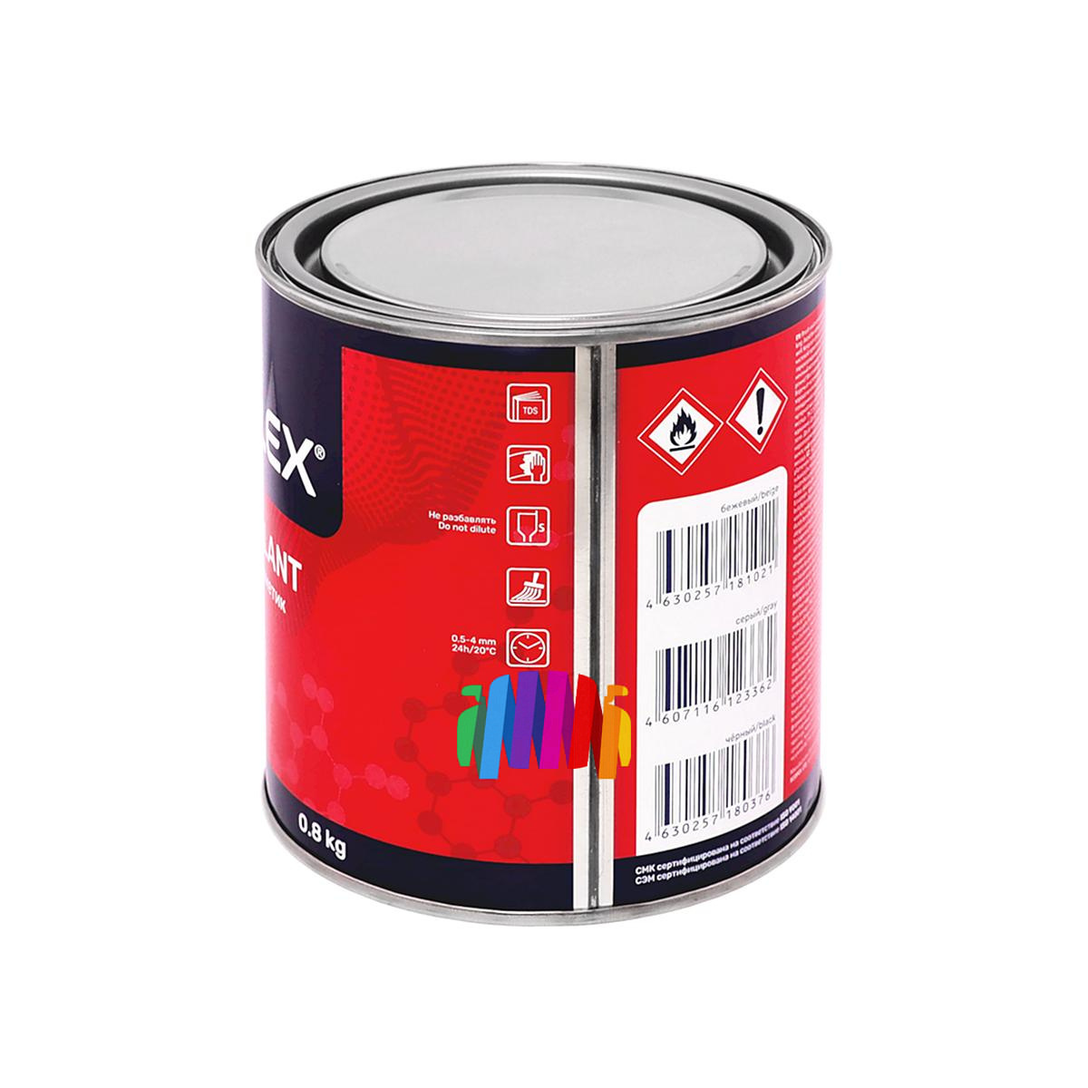 Шовный кистевой герметик Reoflex RX P-10 Brush Sealant черный 0,8 кг. 2
