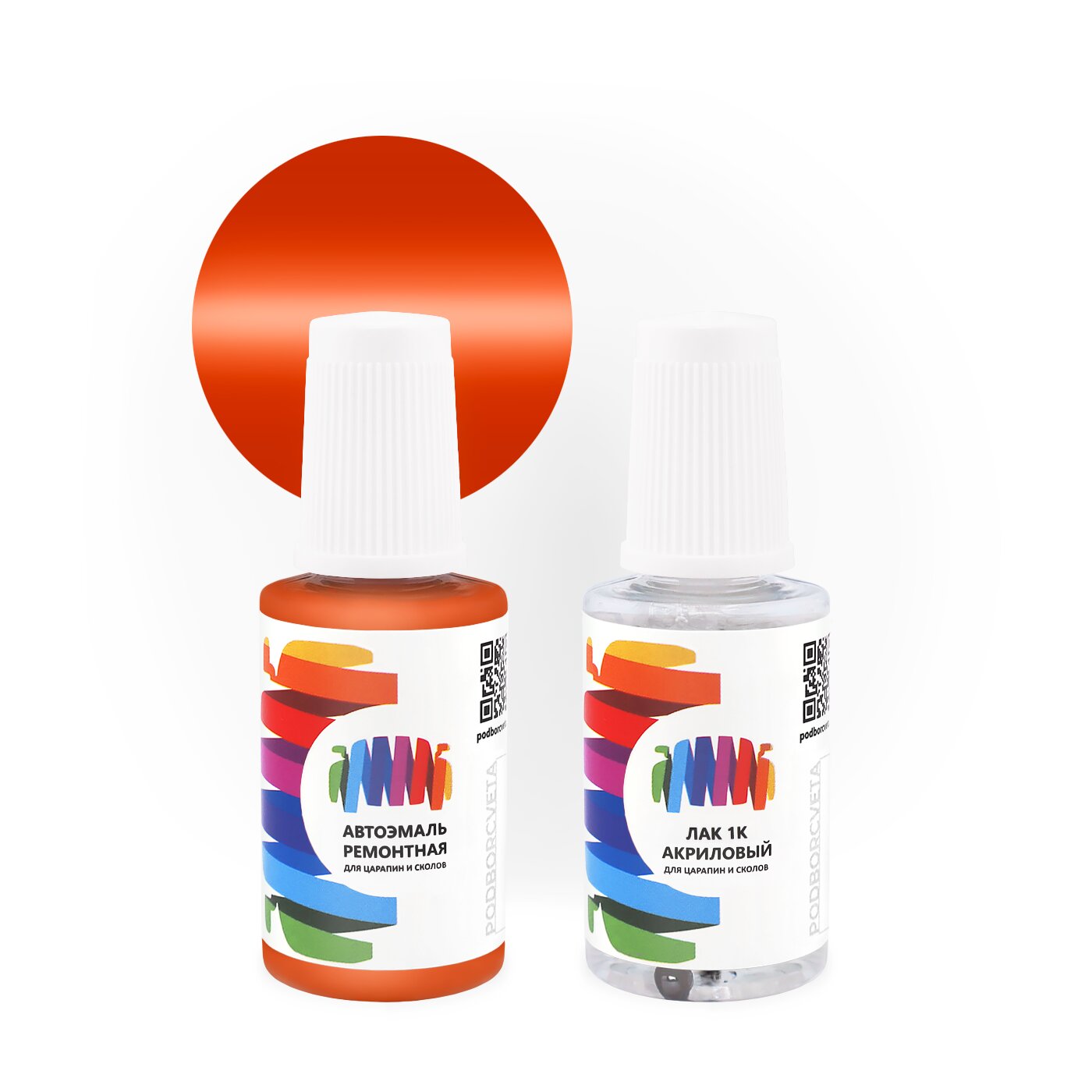 Подкраска для Opel (Опель) «Rotorange», код цвета 759 (оранжевый), базовая автоэмаль с кисточкой от сколов и царапин, штрих-корректор 20 мл.