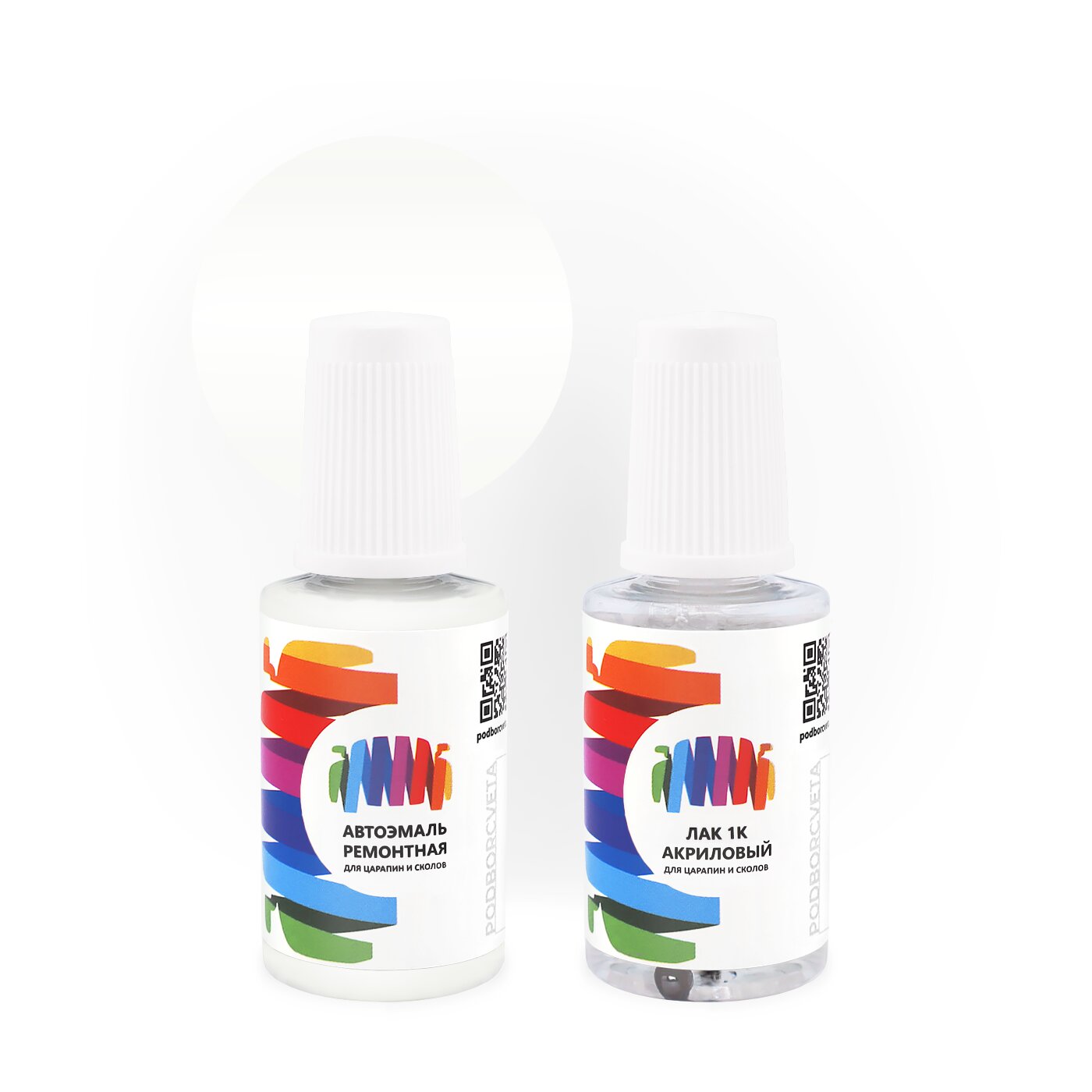 Подкраска для Nissan (Ниссан) «Vail White», код цвета 531 (серо-белый), базовая автоэмаль с кисточкой от сколов и царапин, штрих-корректор 20 мл.