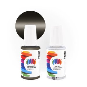 Подкраска для Ford (Форд) «Cinza Montreal», код цвета G6, MNZ (серый), базовая автоэмаль с кисточкой от сколов и царапин, штрих-корректор 20 мл.