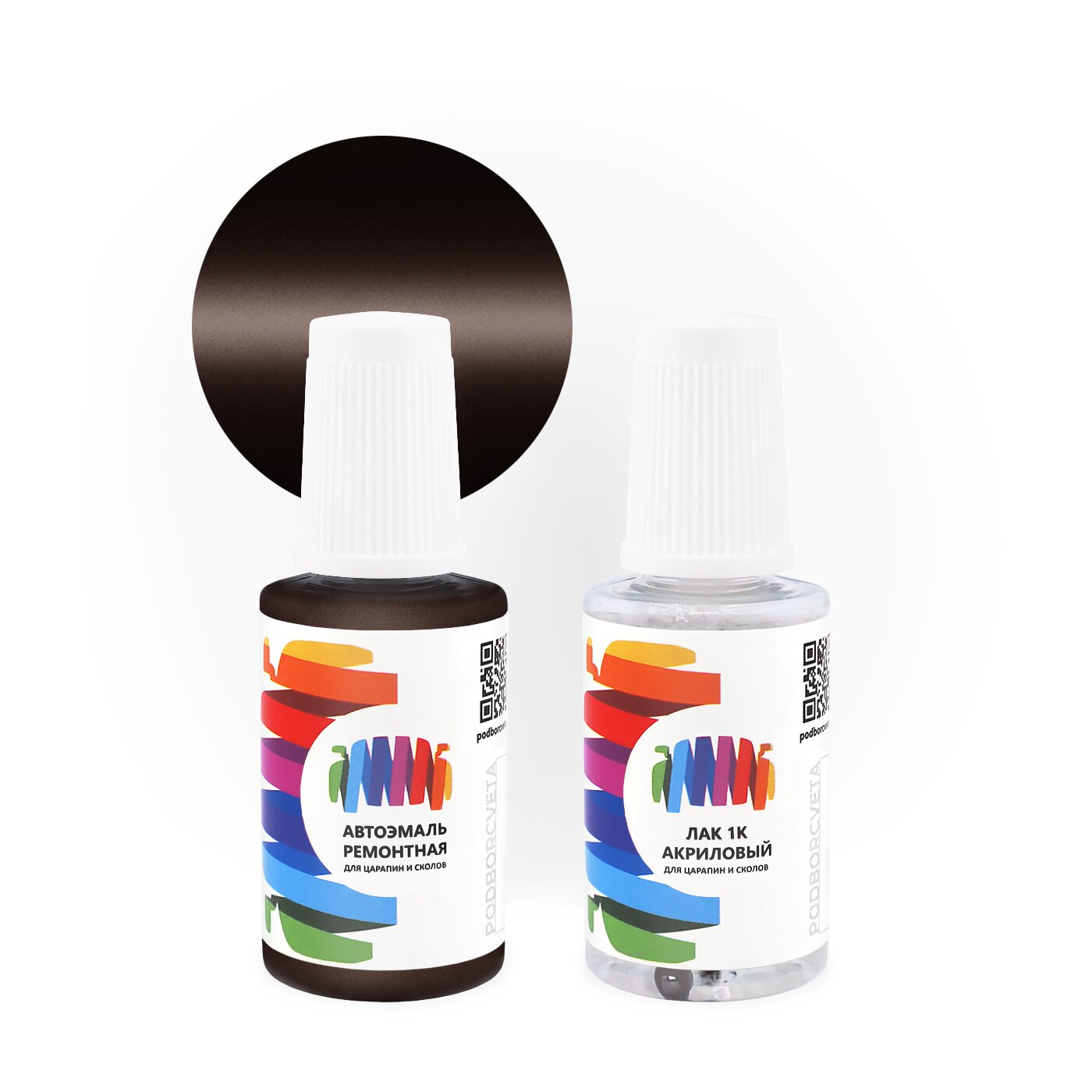 Подкраска для Smart (Смарт) «Chocolate Brown», код цвета C7L, CC7L, EBA (коричневый), базовая автоэмаль с кисточкой от сколов и царапин, штрих-корректор 20 мл.