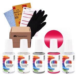 Ремкомплект для Honda (Хонда) «Red Pink», код цвета RP17, RP-17 (фиолетово-красный), базовая автоэмаль, набор для ремонта сколов и царапин